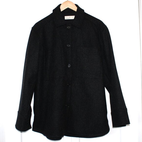 ECOLOGYST Slow Fashion Wool Harbour Coat Charcoal Grey Jacket NWOT - Picture 4 of 7